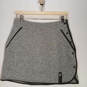 Indyeva Polartec Skirt Small Gray Snap Wrap Hiking Travel Women